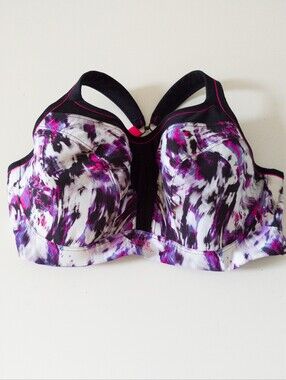 Panache Sport High Impact Underwire Sports Bra Abstract Print Size 28H